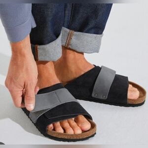 Birkenstock Kyoto Nubuck/Suede Leather sandals size 46